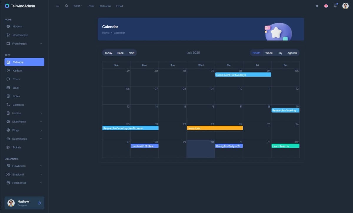 Calendar App