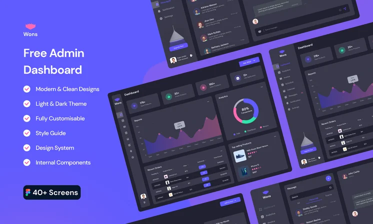 Free Admin Dashboard design