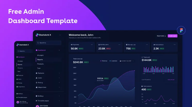 Dashdark X Free Dark Admin Dashboard design