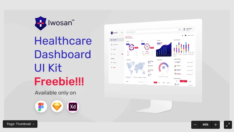 Iwosan Healthcare Dashboard UI Kit design