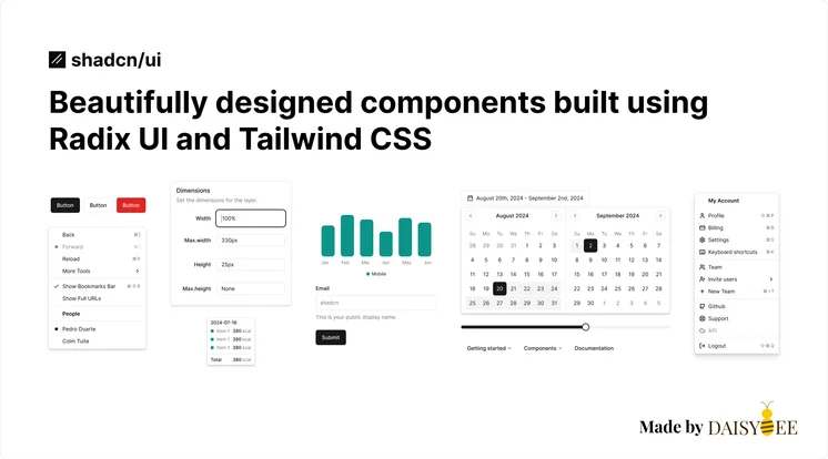 shadcn/ui kit by daisybee design