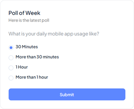 Poll of Week Card